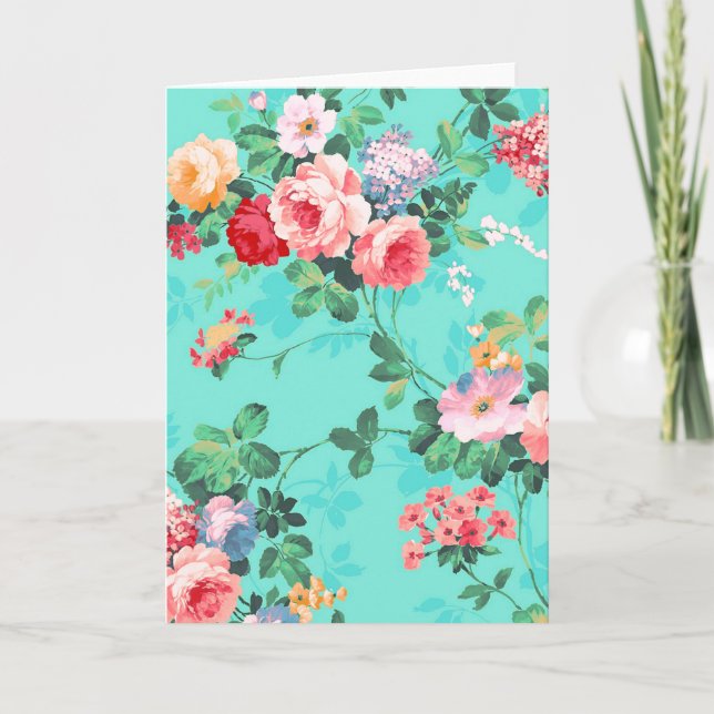 Cartão Padrão de Rosas Amarelas Vermelhas Vermelhas Verme (Frente)