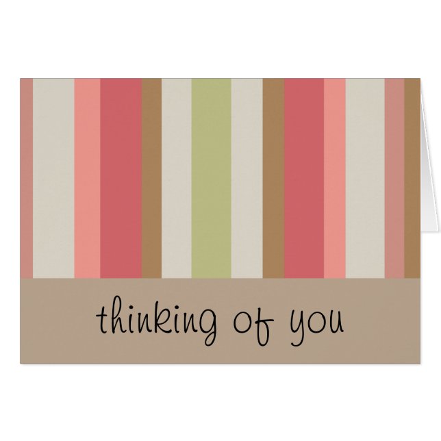 Cartão Padrão de Stripes de Paprika (Frente Horizontal)