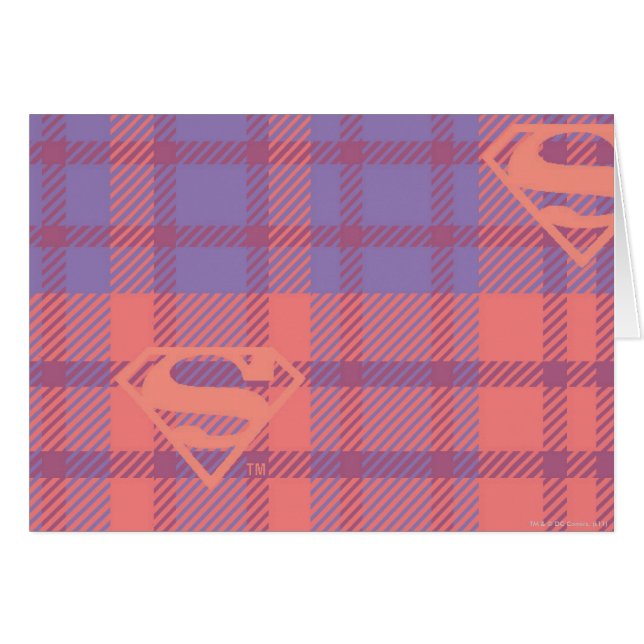 Cartão Padrão de Supergirl Pink e Púrpura (Frente Horizontal)
