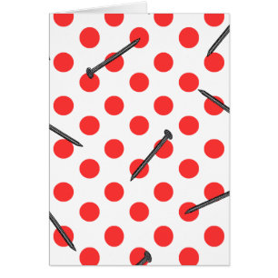 Cartão padrão de unhas com pontos