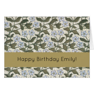 Cartão Padrão de Vieira Azul do Periwinkle Vinca