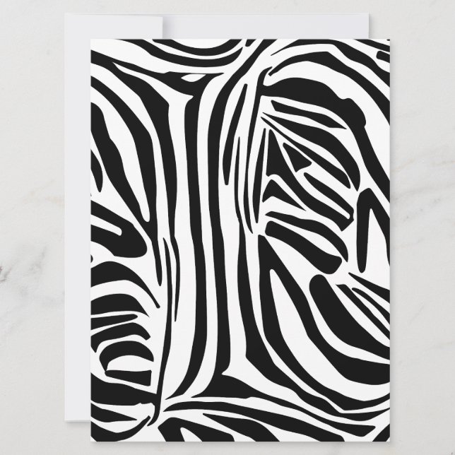 Cartão Padrão de zebra (Frente)