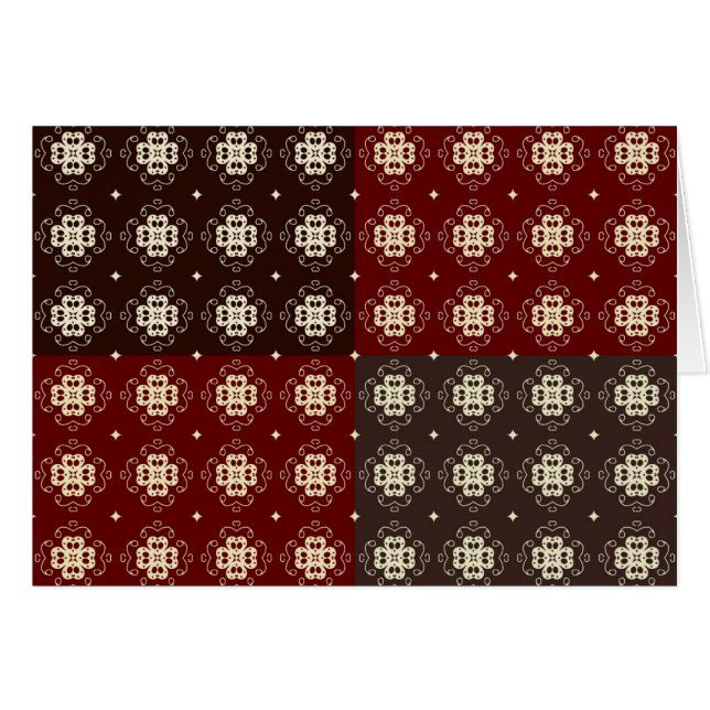 Cartão Padrão decorativo (Frente Horizontal)