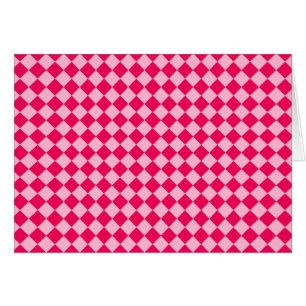 Cartão Padrão Diamante de Combinação Rosa de Shirley T