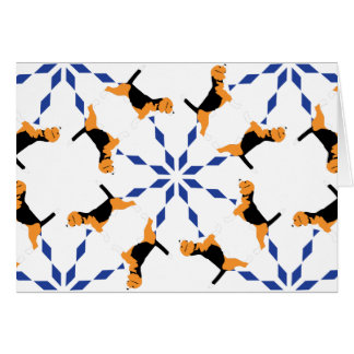 Cartão Padrão do Beagle azul