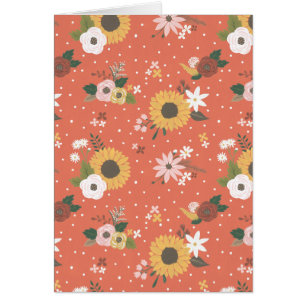 Cartão Padrão do Jardim do outono