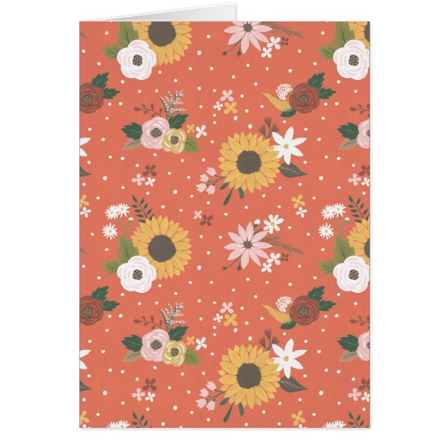 Cartão Padrão do Jardim do outono (Frente)