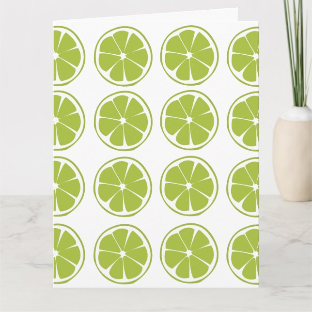 Cartão Padrão do Limão verde da Fruta limão (Frente)