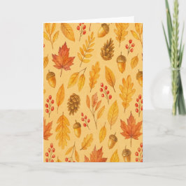 Cartão Padrão do outono natural