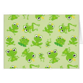 Cartão Padrão do sapo, Sapos giros, Sapos verdes, Príncip