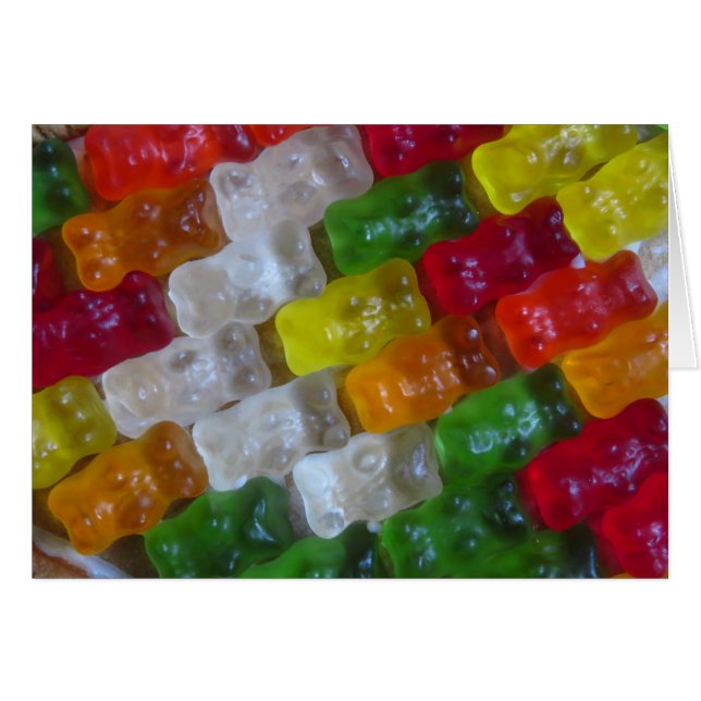Cartão Padrão do Urso Gummy (Frente Horizontal)