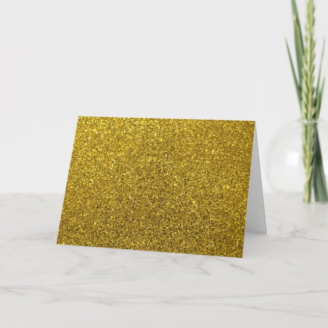 Cartão Padrão Dourado de brilho (Frente)