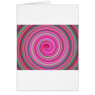 Cartão Padrão espiral rosa