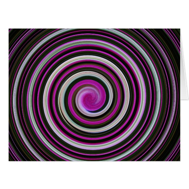 Cartão Padrão espiral roxo (Frente horizontal)