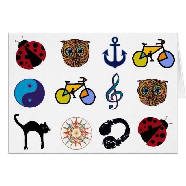 Cartão padrão feminino design (Frente Horizontal)