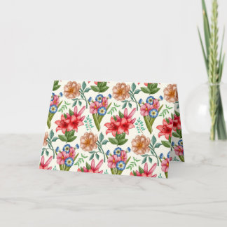Cartão padrão floral