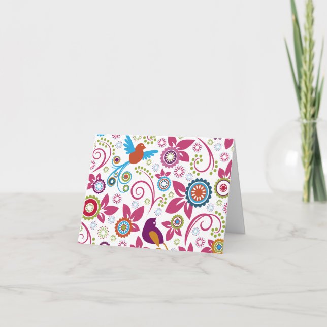 Cartão Padrão Floral (Frente)