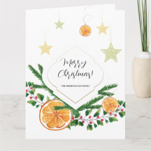 Cartão Padrão Fofo Boho Laranja de Inverno
