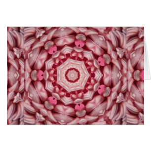 Cartão Padrão Fractal de Abstrato rosa
