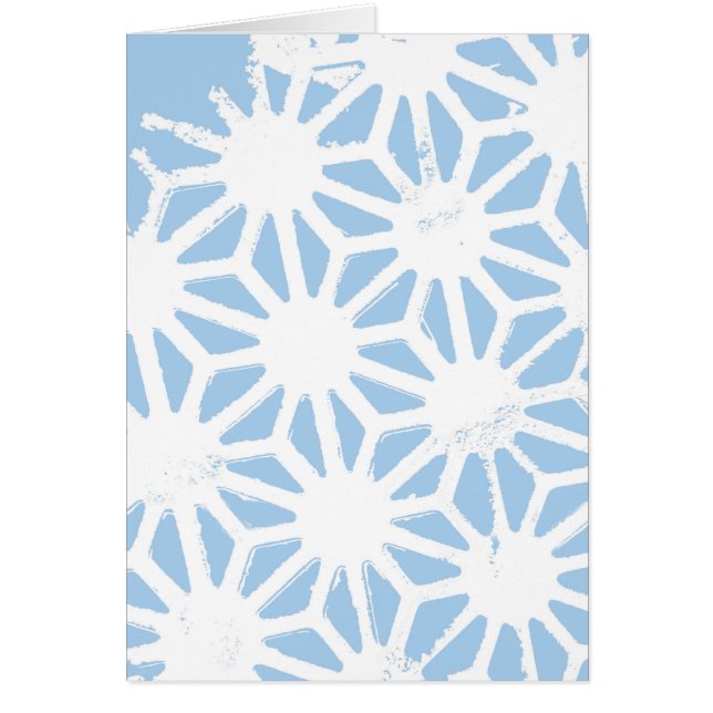 Cartão Padrão geométrico azul claro (Frente)