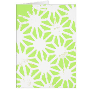 Cartão padrão geométrico do verde limão