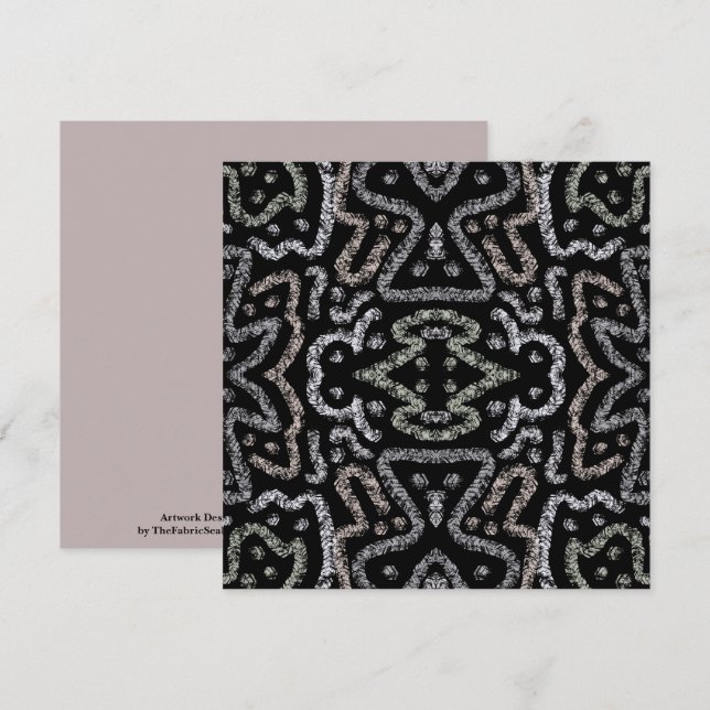 Cartão Padrão Grunge de Seta Abstrata e Pastéis Suaves (Frente/Verso)