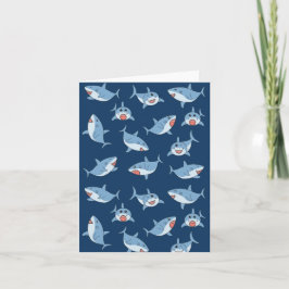 Cartão Padrão Oceânico dos Tubarões Brancos de Excelente