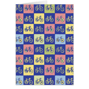 Cartão padrão quadrado de bicicleta
