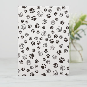 Cartão Padrão repetido de patas de Cat