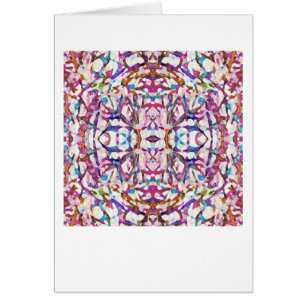 Cartão Padrão Simétrico Rosa