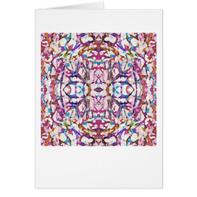 Cartão Padrão Simétrico Rosa (Frente)