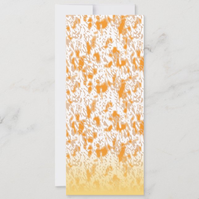 Cartão Padrão têxtil com laranja vibrante e dourado (Frente)