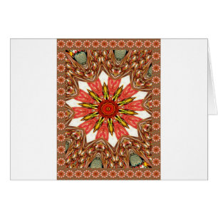 Cartão Padrão tradicional asiático africano