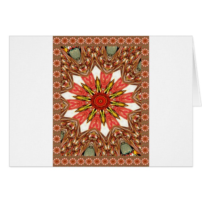 Cartão Padrão tradicional asiático africano (Frente Horizontal)