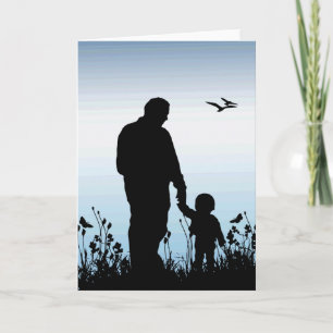 Cartão Padre/ Child-Silhouette