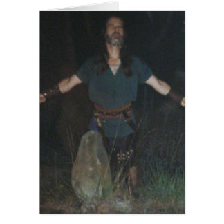 Cartão Padre da Madeira Selvagem na Pedra Permanente