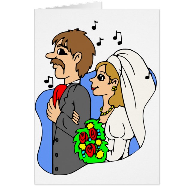 Cartão Padre Daughn Desce A Marcha De Casamento De Aisle (Frente)