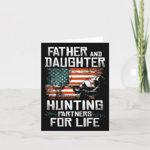 Cartão Padre Daughn Hunting Partners American Flag On