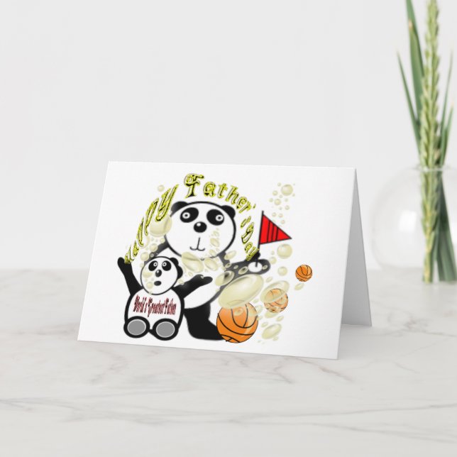 Cartão Padre Feliz do Mundo do Dia dos Pais (Frente)