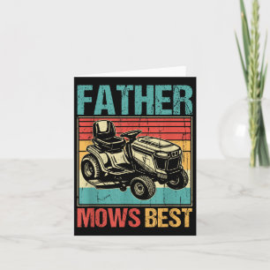 Cartão Padre Mows Best, Pai de lavanderia, trabalho engra