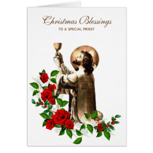 Cartão Padre Natal Jesus Clero Santo Missa