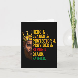 Cartão Padre Negro Forte Líder Herói Africano
