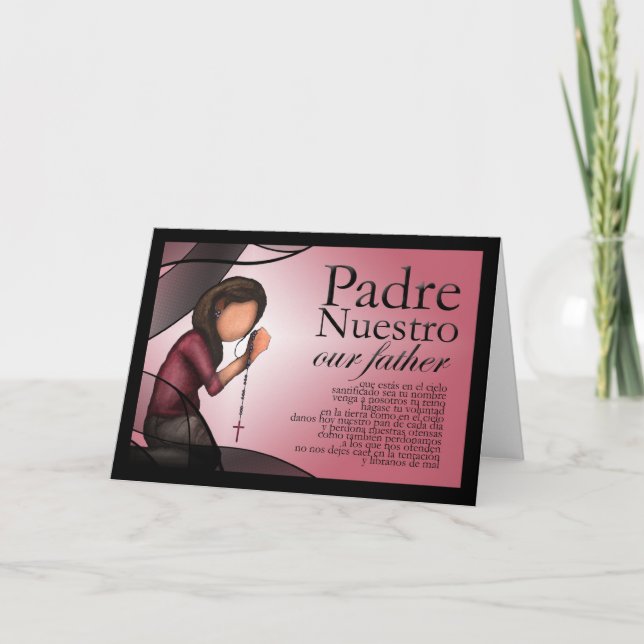 Cartão "Padre Nuestro" Greeting Card (Frente)
