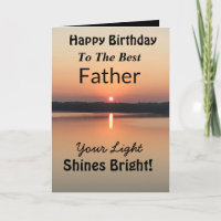 Padre Sua Luz Brilha Feliz Aniversário