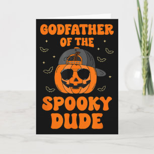 Cartão Padrinho do Soky Dude Halloween Abóbora Bday