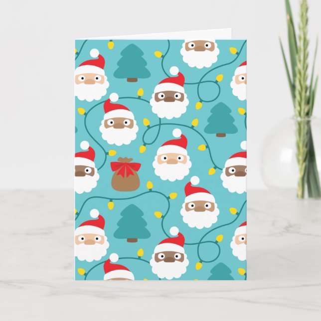 Cartão Padrões de Papai Noel (Frente)