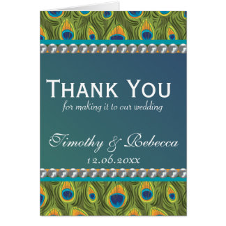Cartão Padrões de Peacock e Pérolas