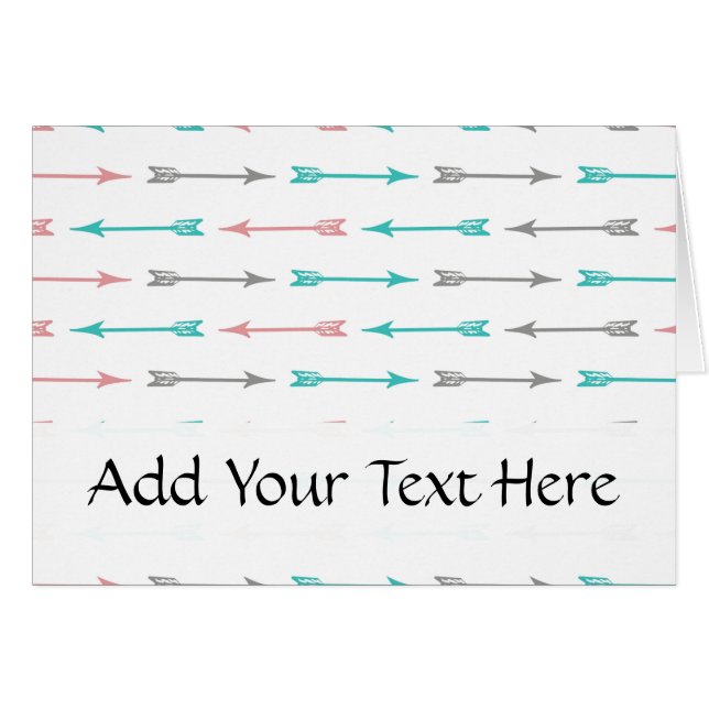 Cartão Padrões De Setas, Setas Coloridas, Seta Com Fenda (Frente Horizontal)