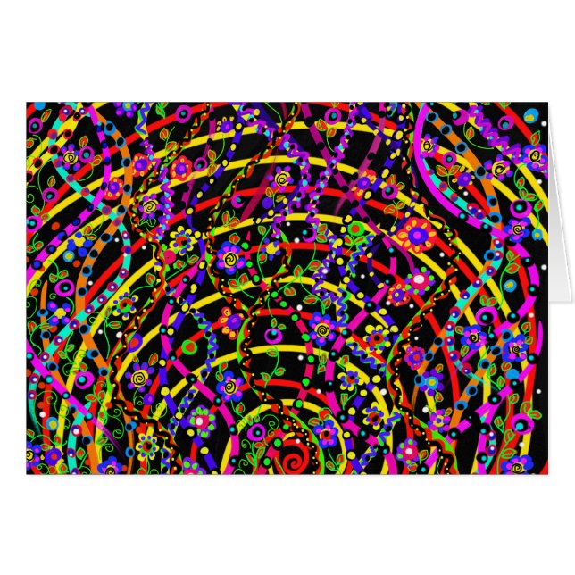 Cartão Padrões do Designer Party (Frente Horizontal)