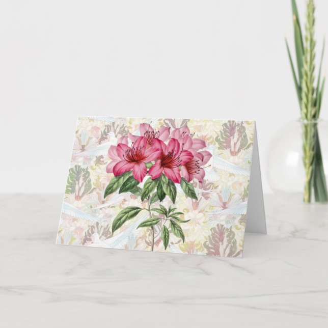 Cartão Padrões Lily e Dove na Placa de Nota de Arte Padrã (Frente)